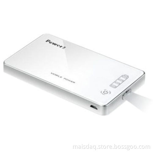 Most popular power bank white color with LED torch in hot sale, lower price with high quality